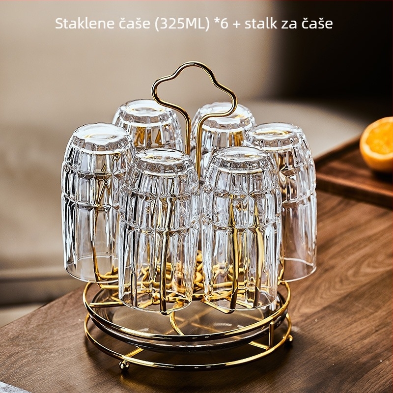 Set staklenih čaša za kućno posluživanje, nordijski stil, materijal Deao, marka Sheng bangrong, velika kapaciteta, s odvodi za ocjeđivanje