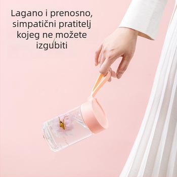 Prijenosna staklena čaša od borosilikatnog stakla s cvjetnim uzorkom, visoka otpornost na temperaturu, nepropusna brtva