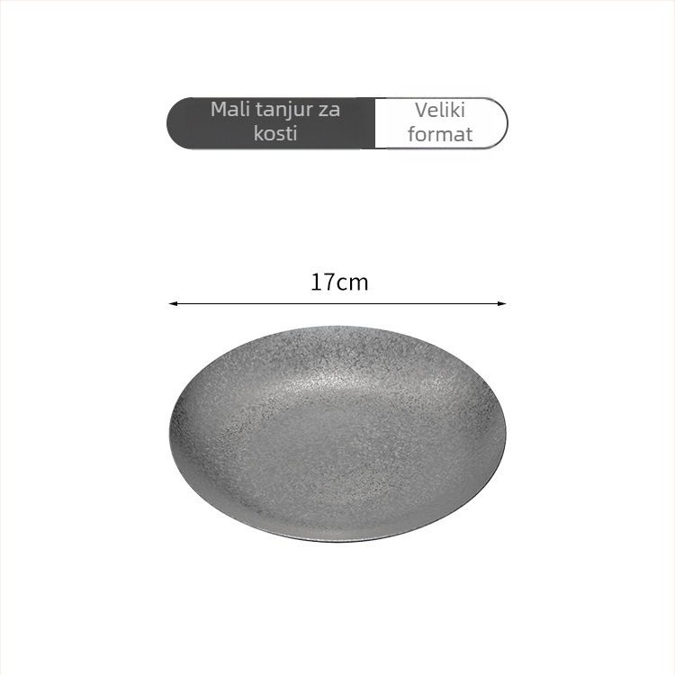 Set posuđa od 304 nehrđajućeg čelika — retro snježna pahulja industrijskog stila; zdjele i tanjuri, zdjele za rižu, juhe, posude za umake; moderna jednostavnost; mogućnost loga