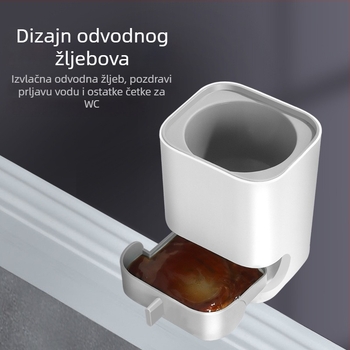 Set četkica za WC s bazom, silikon glava, čišćenje bez mrtvog kuta