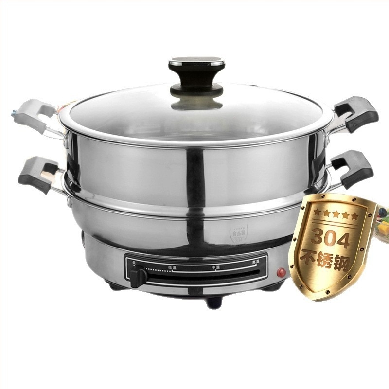 Električna tava od nehrđajućeg čelika, 1500 W, 220 V, pogodna za 6+ porcija.