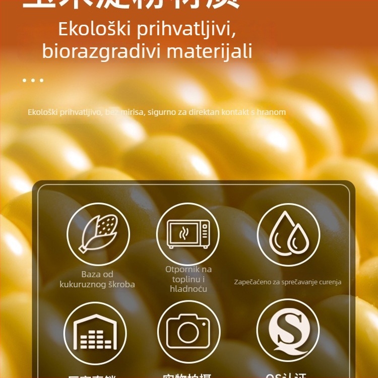 Jednokratna kutija za knedle s neovisnim pretincima – sigurna za hranu, zamrzavanje i skladištenje u hladnjaku, biološki razgradiva