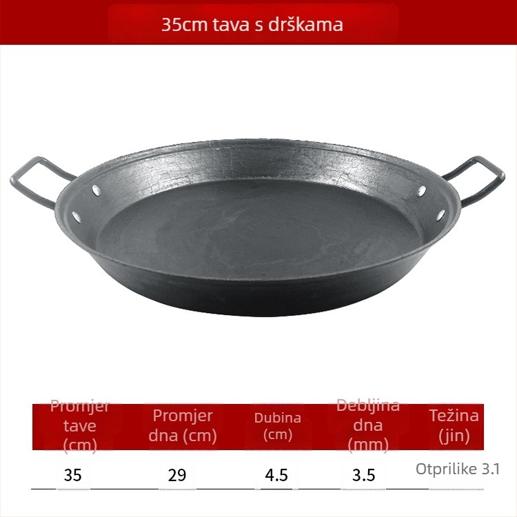 Lijena tava za prženje bez premazivanja, neprimjenjajuća površina, kompatibilna s indukcijskim i plinskim pločama