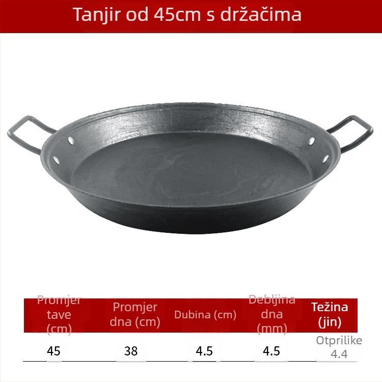 Lijena tava za prženje bez premazivanja, neprimjenjajuća površina, kompatibilna s indukcijskim i plinskim pločama