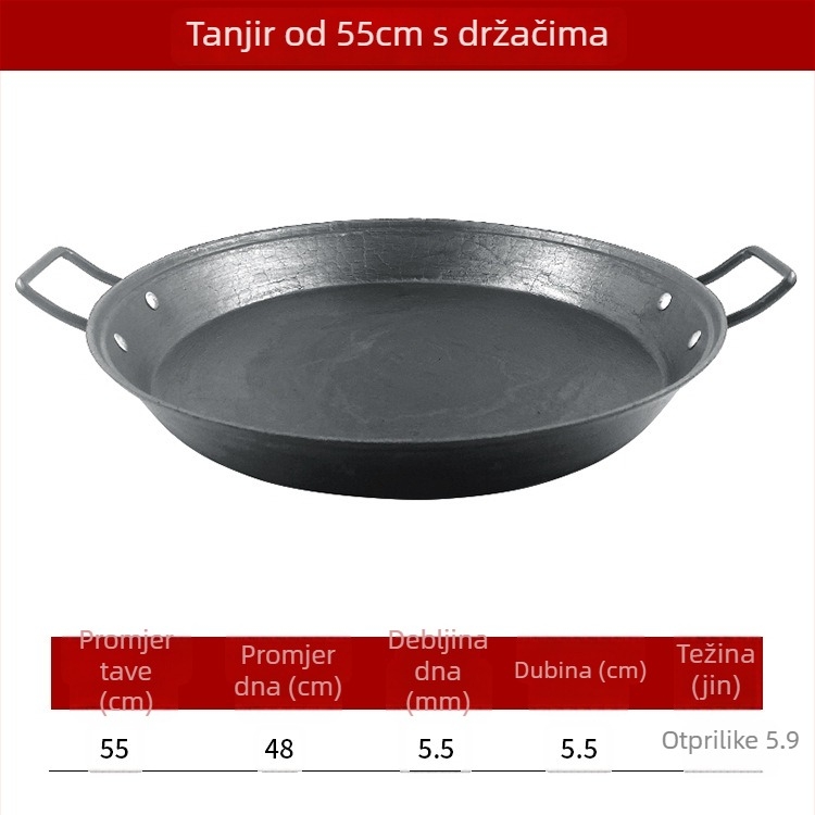 Lijena tava za prženje bez premazivanja, neprimjenjajuća površina, kompatibilna s indukcijskim i plinskim pločama