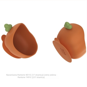 Dječja silikon zdjelica za hranjenje sa usisnom čašom - silikonski materijal za hranu, 1 kom., od 6 mjeseci