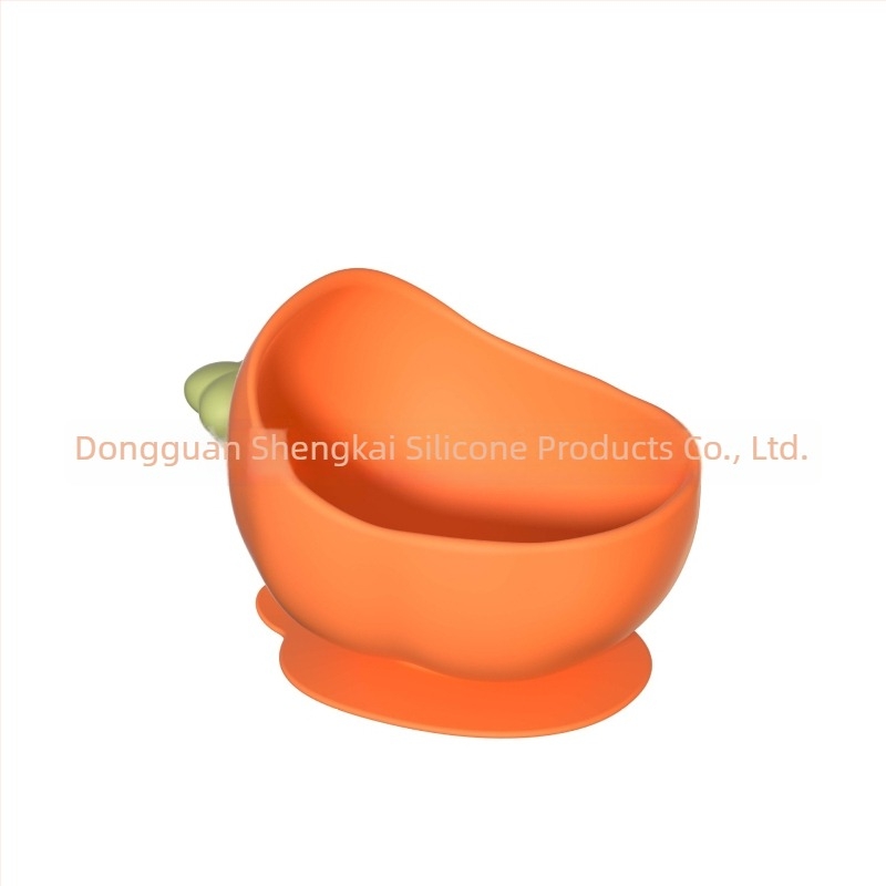 Dječja silikon zdjelica za hranjenje sa usisnom čašom - silikonski materijal za hranu, 1 kom., od 6 mjeseci