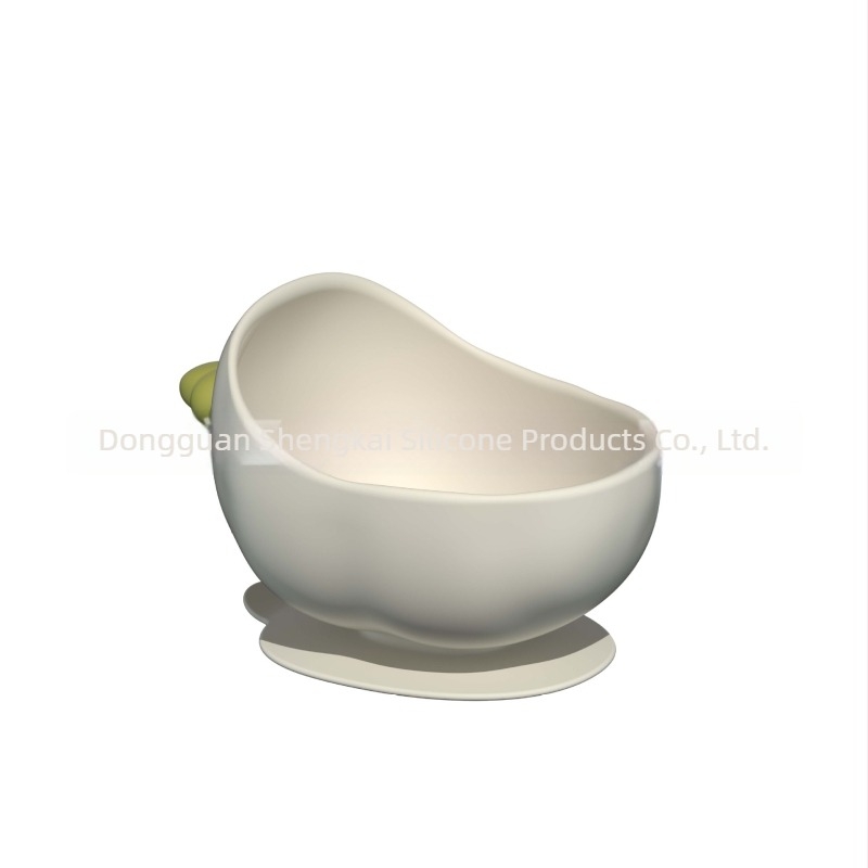 Dječja silikon zdjelica za hranjenje sa usisnom čašom - silikonski materijal za hranu, 1 kom., od 6 mjeseci