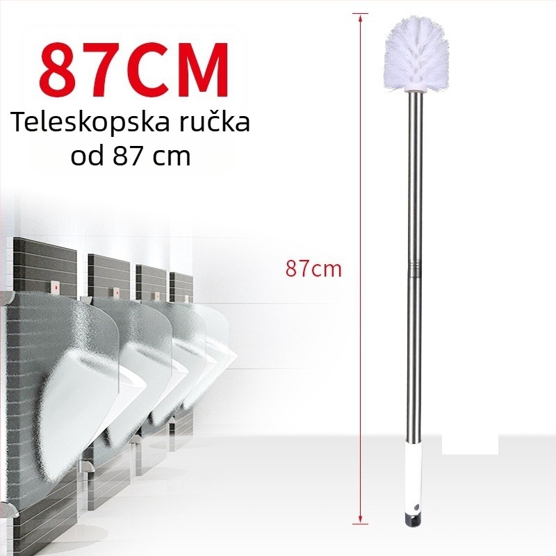 Duga nehrđajuća čelična četka za WC i akvarij s produženom ručkom – za toalete i akvarije, proljeće 2021 izlazak