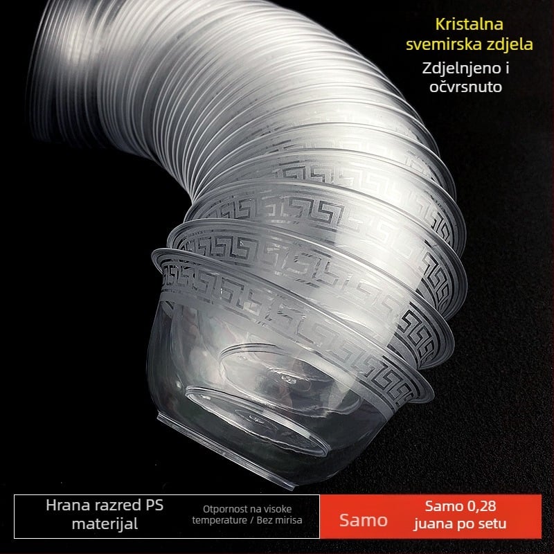 Jednokratna zdjela Li shen, debeli plast, oko 300 ml, paket 20 komada