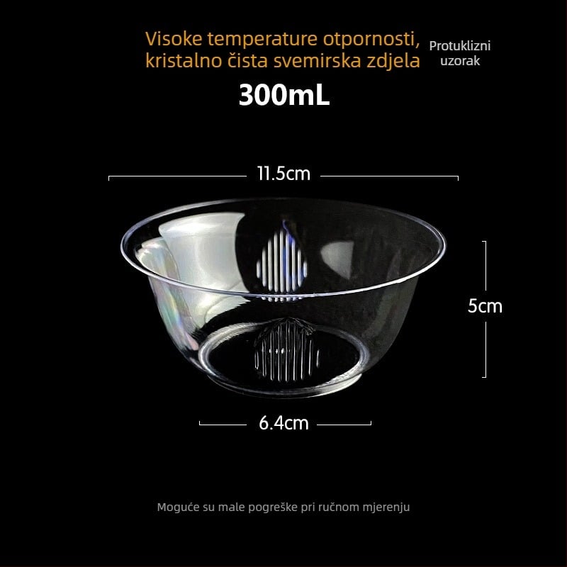 Jednokratna zdjela Li shen, debeli plast, oko 300 ml, paket 20 komada