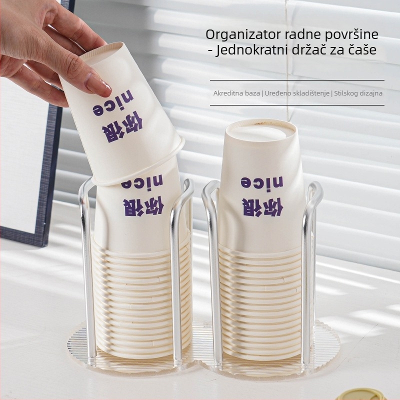 Držač čaša za jednokratne ili dvostruke čaše, plastični stolni držač za čaše (moderni stil; 200 g)