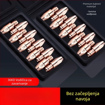 36KD vodljiva mlaznica od krom-žirkonij bakra, europskog stila za zavarivanje s plinskom zaštitom, dodatak za pištolj za zavarivanje, mlaznica za aluminijski žicu