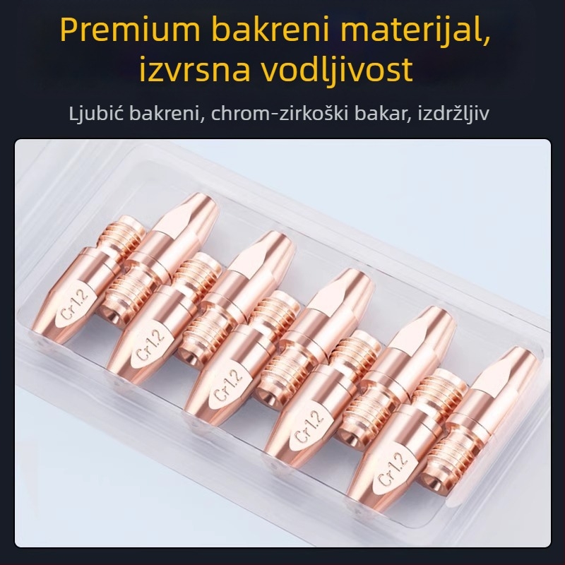 36KD vodljiva mlaznica od krom-žirkonij bakra, europskog stila za zavarivanje s plinskom zaštitom, dodatak za pištolj za zavarivanje, mlaznica za aluminijski žicu
