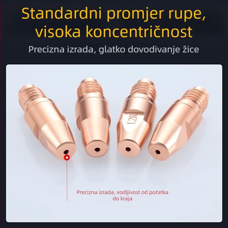 36KD vodljiva mlaznica od krom-žirkonij bakra, europskog stila za zavarivanje s plinskom zaštitom, dodatak za pištolj za zavarivanje, mlaznica za aluminijski žicu
