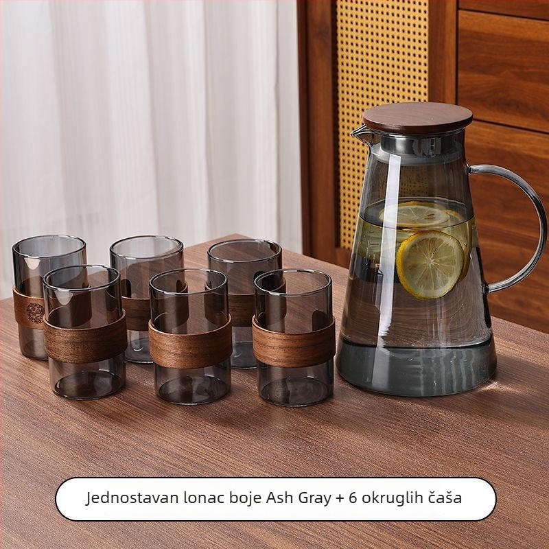 Stakleni set čajnih šalice, kineski stil, borosilikatno staklo, otporno na visoke temperature, idealno za poslovne darove