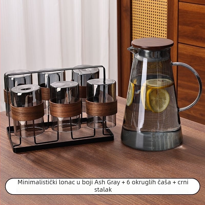 Stakleni set čajnih šalice, kineski stil, borosilikatno staklo, otporno na visoke temperature, idealno za poslovne darove