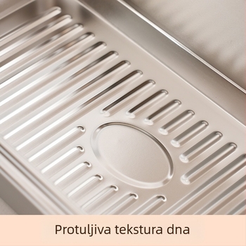 Pravougaona čelična kutija za skladištenje sa brtvom, kompatibilna s mikrovalnom i zagrijavanjem, čuva svježinu za piknik