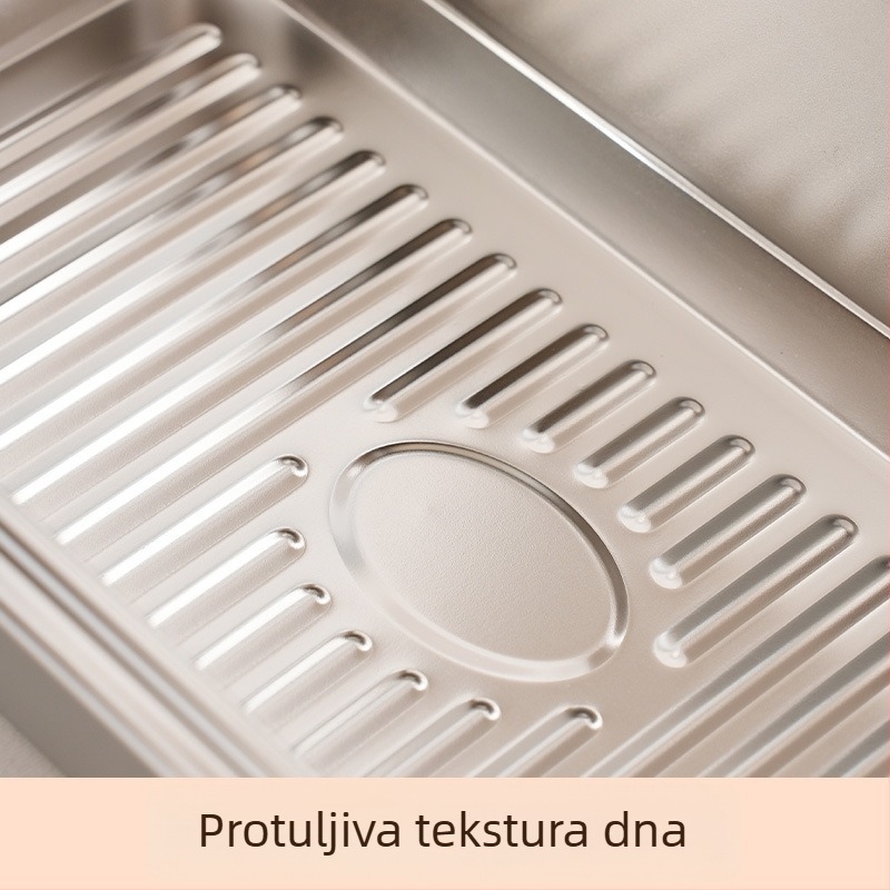 Pravougaona čelična kutija za skladištenje sa brtvom, kompatibilna s mikrovalnom i zagrijavanjem, čuva svježinu za piknik