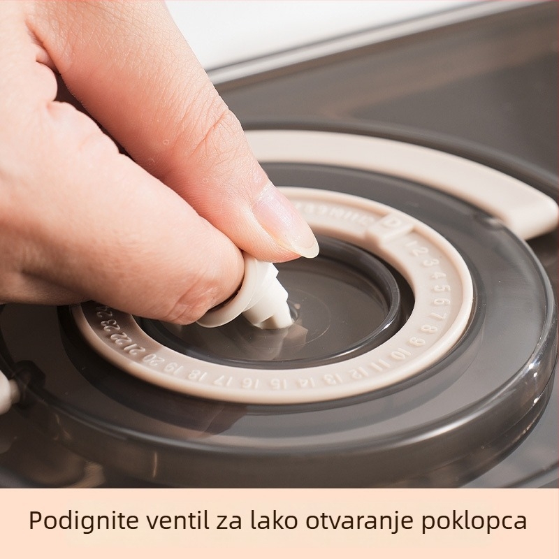 Pravougaona čelična kutija za skladištenje sa brtvom, kompatibilna s mikrovalnom i zagrijavanjem, čuva svježinu za piknik