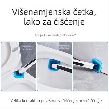 Zidna četka za WC s rastvorljivom zamjenskom glavom — plastika, 1 komad, izlazak proljeće 2020