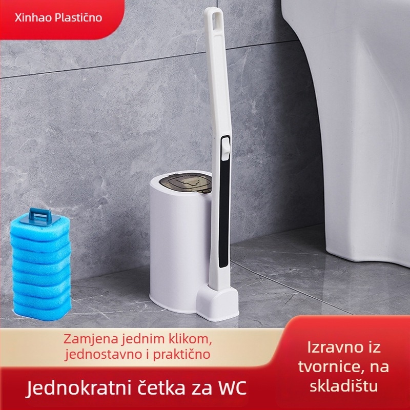 Zidna četka za WC s rastvorljivom zamjenskom glavom — plastika, 1 komad, izlazak proljeće 2020