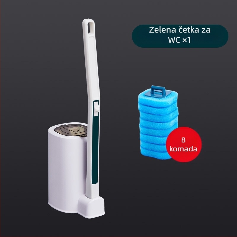 Zidna četka za WC s rastvorljivom zamjenskom glavom — plastika, 1 komad, izlazak proljeće 2020