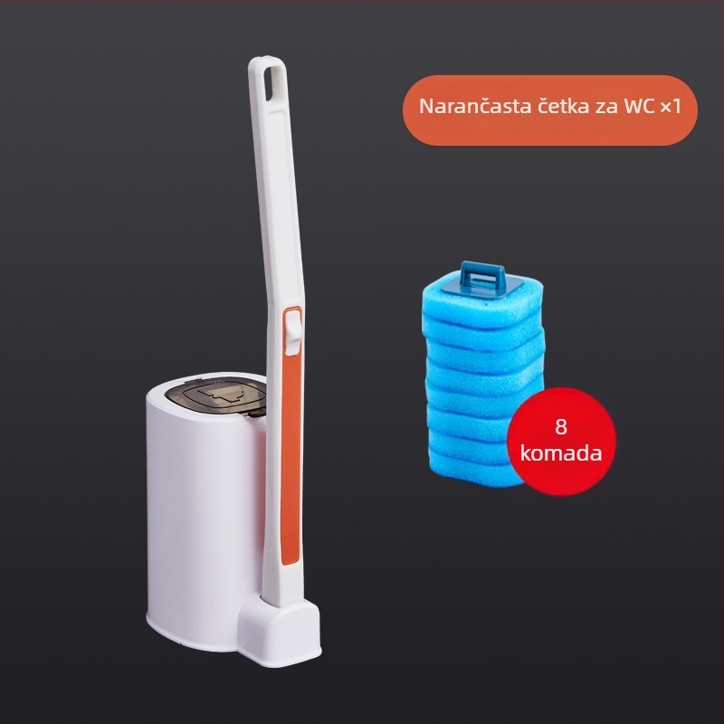 Zidna četka za WC s rastvorljivom zamjenskom glavom — plastika, 1 komad, izlazak proljeće 2020