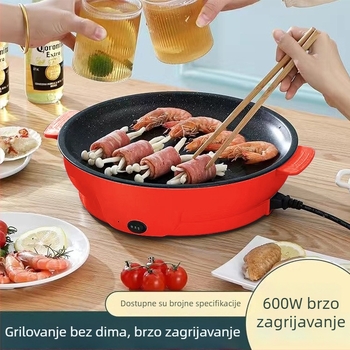 Višenamjenski električni grill-tiganj za kućnu upotrebu, kompaktni sve-u-jednom, korejski stil