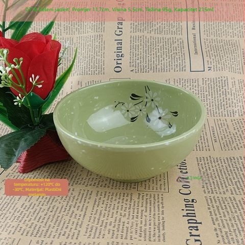 Miska od melamina, okrugla, oblikovana u jednom komadu, mikrovalna sigurna, spremna za poklon