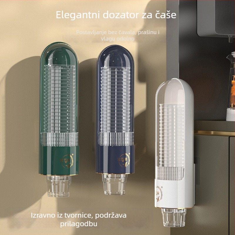 Five Golden Threads držač za čaše, plastika, zidni, bez bušenja, luksuzni retro stil