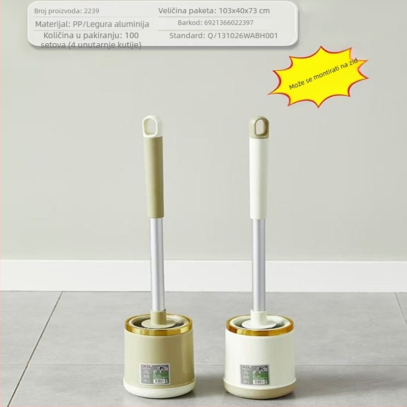 Set četki za WC za kućnu upotrebu, bez bušenja, temeljito čišćenje kutova
