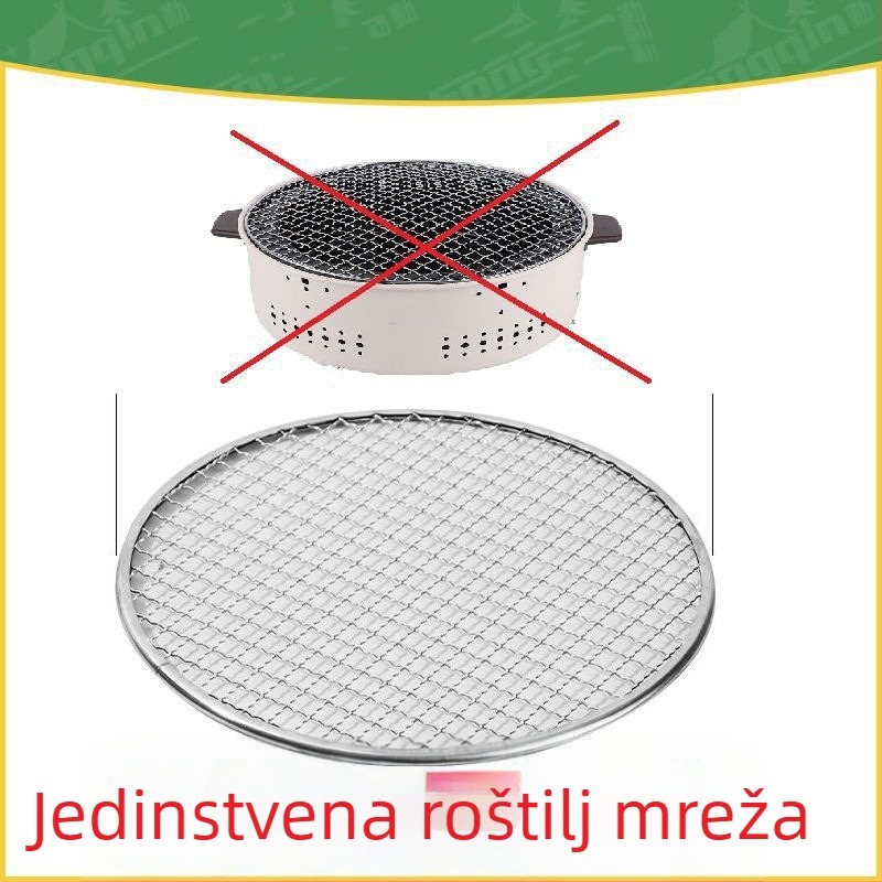 Vanjski okrugli grill od nehrđajućeg čelika na ugljen