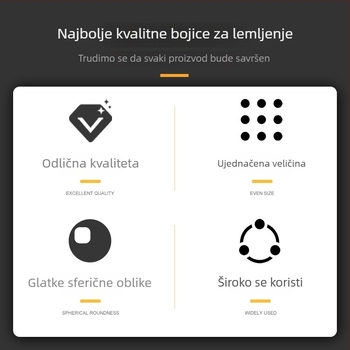 BEST tin kuglice s čvrstim jezgrama 63/37 olovno-tinova zliatina, za lemljenje BGA, niska temperatura, polusferične kuglice, broj marke 0,76
