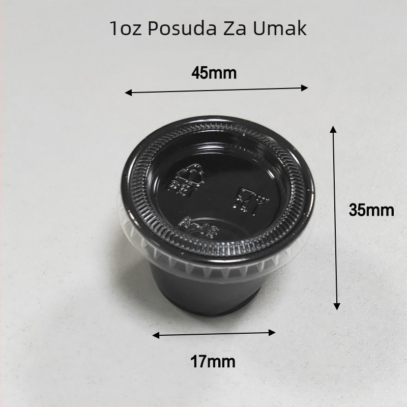Jednokratna posuda za umake s poklopcem za dostavu, nepropusna, podijeljene pregrade 1–6, PET materijal