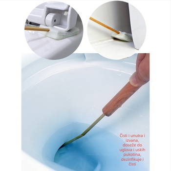Jednokratna četka za zahod za kućnu upotrebu — bez mrtvih kutova, čišćenje proreza, zamjensko jezgro, plastika