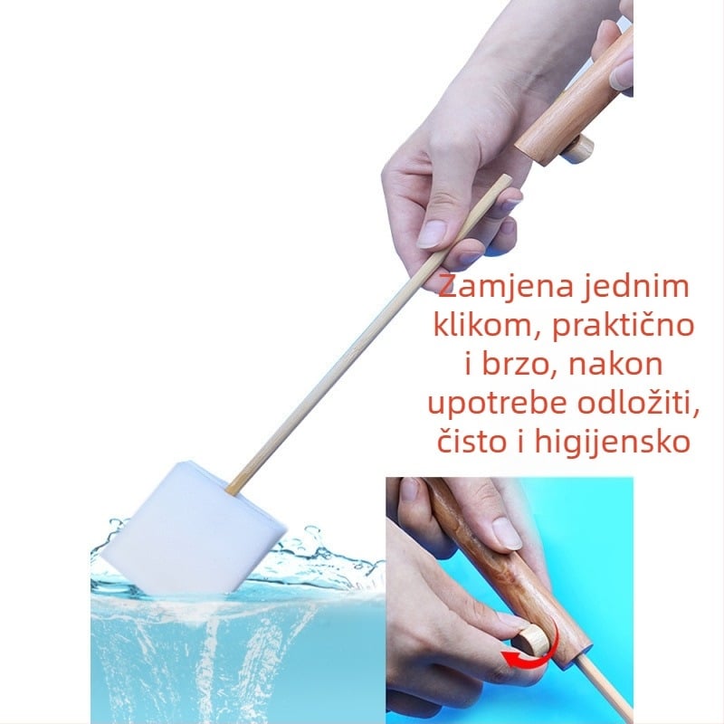 Jednokratna četka za zahod za kućnu upotrebu — bez mrtvih kutova, čišćenje proreza, zamjensko jezgro, plastika