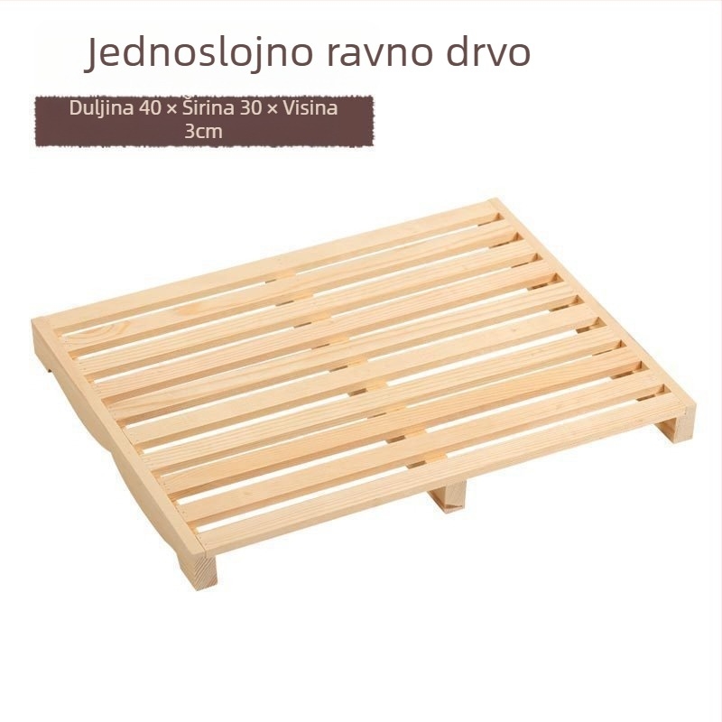 Drveni plitki pladanj za izlaganje, kvadratnog oblika, ručno oslikana površina, prilagodljiv logotip