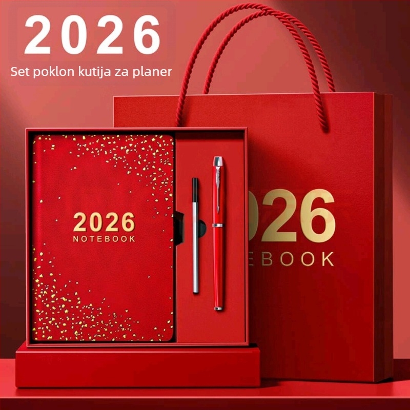 Tjedni planer s PU koricom, bežično povezivanje, Dowling papir, više od 400 stranica