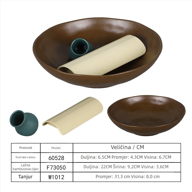 Ploški tanjur, okrugli tanjur od melamina, za govedinu, s prilagodljivim logotipom, nije pogodna za mikrovalnu