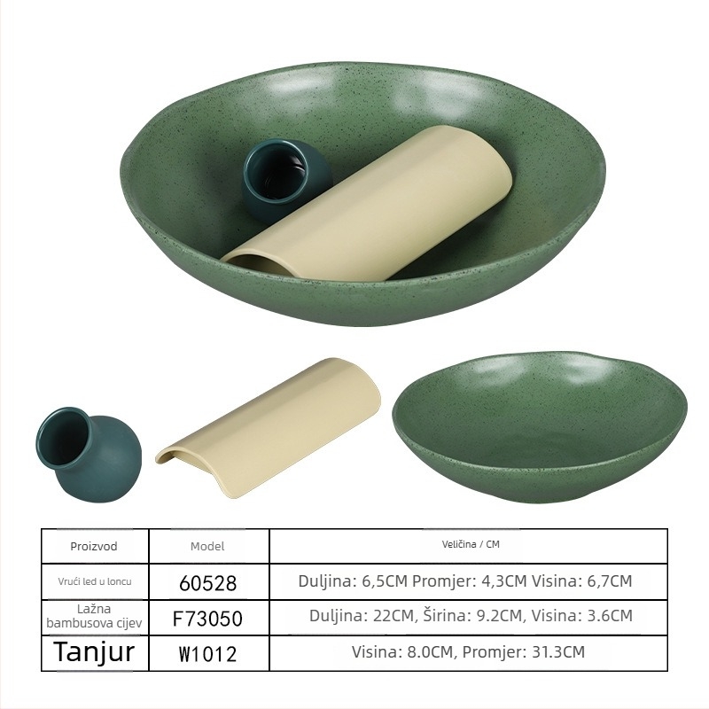 Ploški tanjur, okrugli tanjur od melamina, za govedinu, s prilagodljivim logotipom, nije pogodna za mikrovalnu