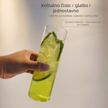 Šalica - borosilikatno staklo, otporno na visoke temperature, moderni minimalistički stil, okrugli oblik, bez ručke