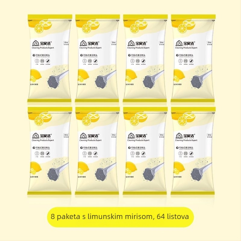 Set četkica za WC, jednokratna, duga ručka, zidni držač, lagana plastika