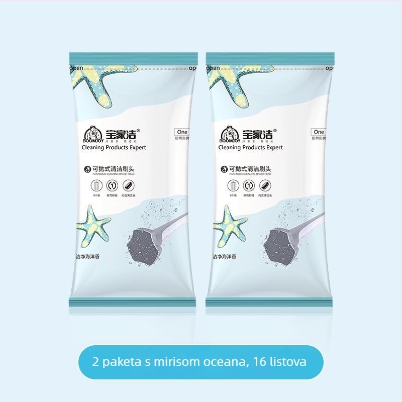 Set četkica za WC, jednokratna, duga ručka, zidni držač, lagana plastika