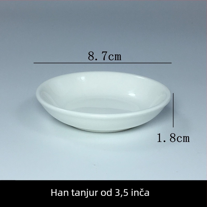 Porcelanski set posuda za umake, 10 kom., okrugle, jednobojne, stil Novi kineski stil