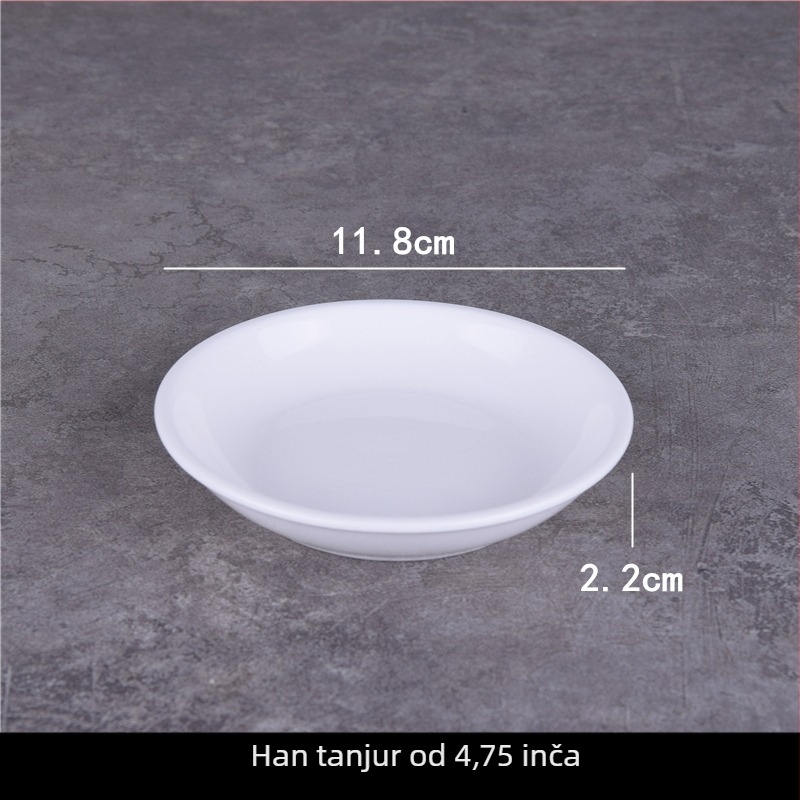 Porcelanski set posuda za umake, 10 kom., okrugle, jednobojne, stil Novi kineski stil