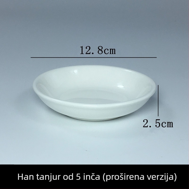 Porcelanski set posuda za umake, 10 kom., okrugle, jednobojne, stil Novi kineski stil