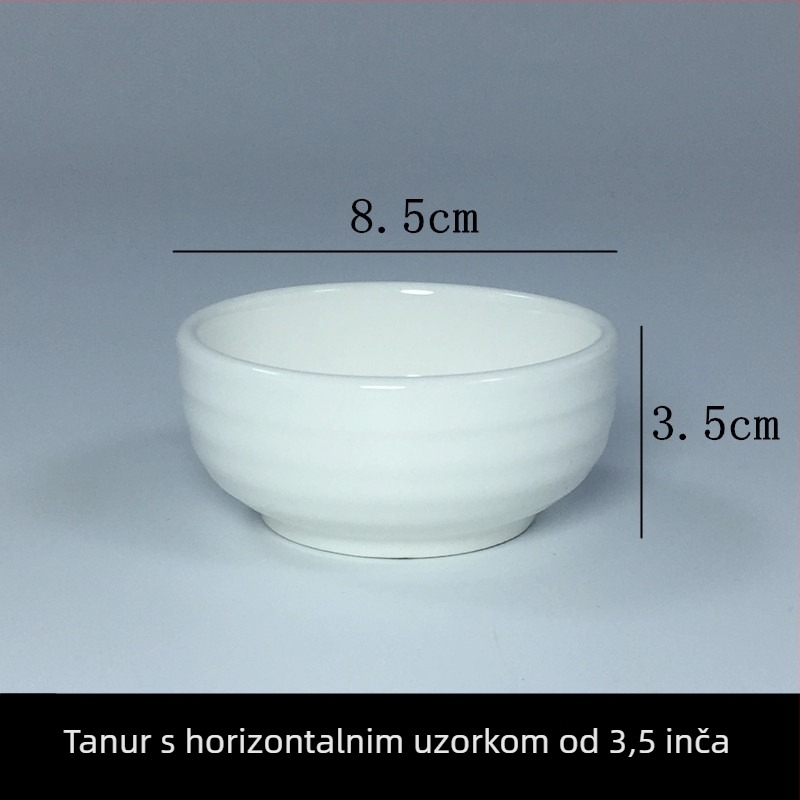 Porcelanski set posuda za umake, 10 kom., okrugle, jednobojne, stil Novi kineski stil