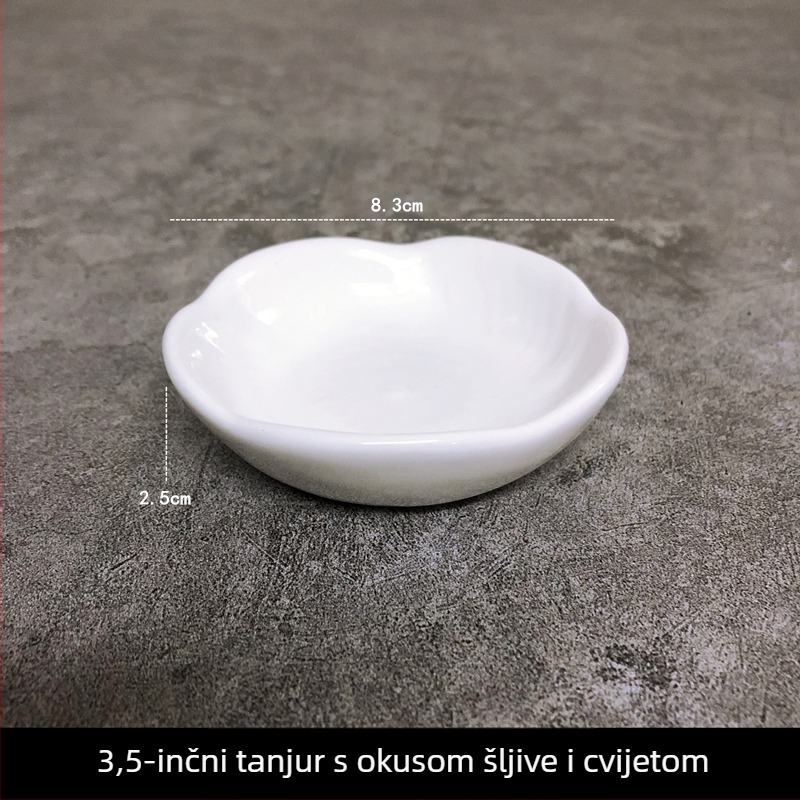 Porcelanski set posuda za umake, 10 kom., okrugle, jednobojne, stil Novi kineski stil