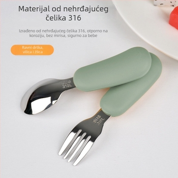 Maia Silikon vilica i žlica za djecu od 6 mjeseci – samostalno hranjenje